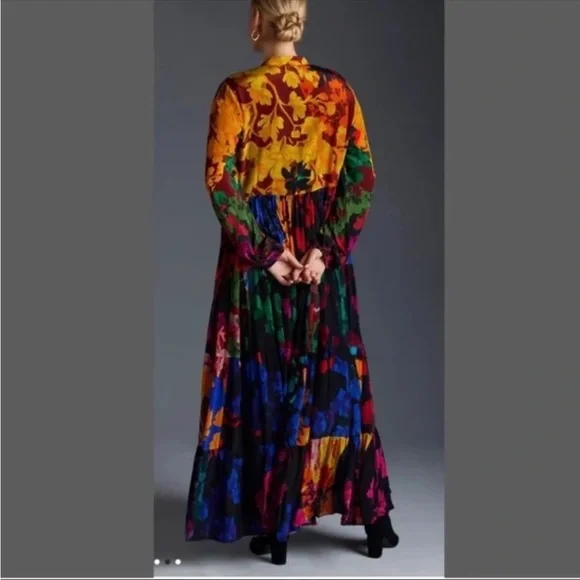 Anthropologie Siddhartha Bansal Button-Front Maxi Dress - Picture 3 of 14